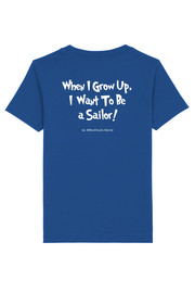 T-Shirt - Enfant - Bleu - Blanc